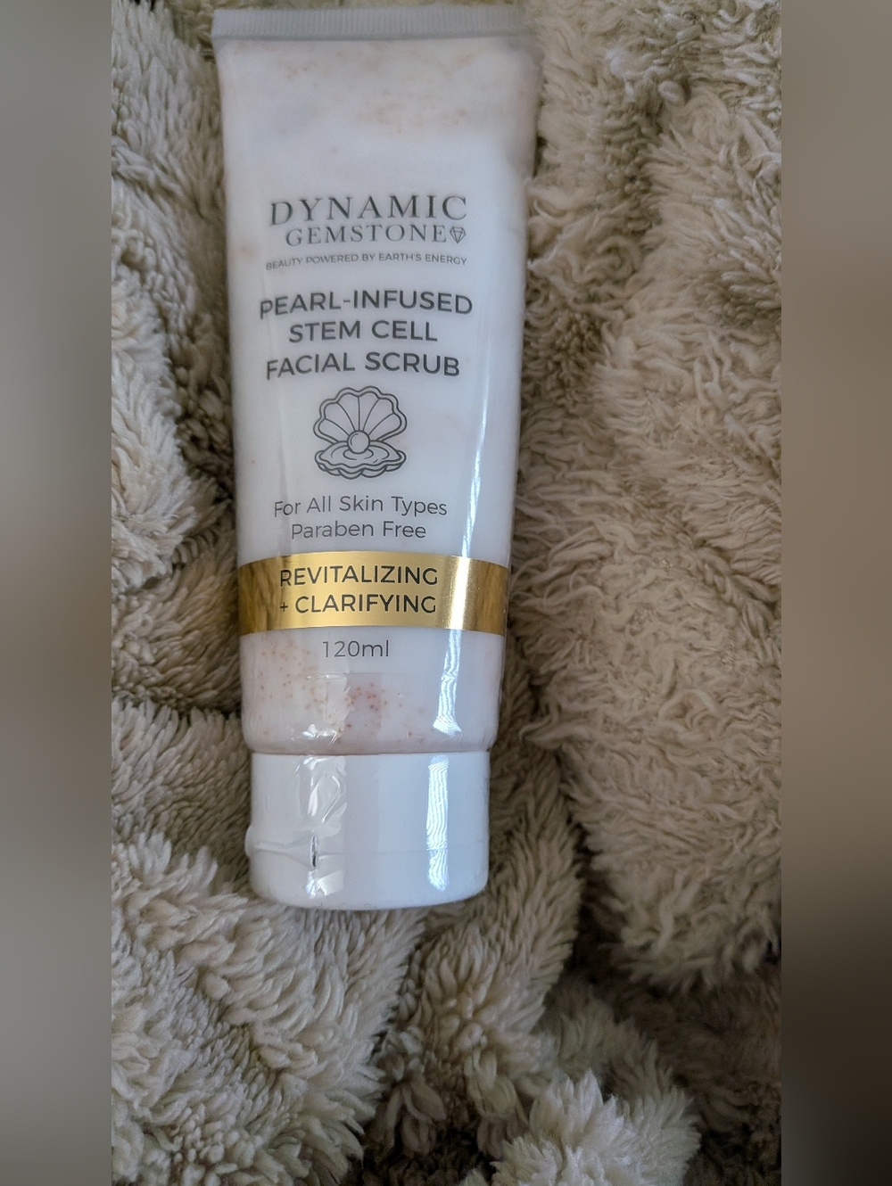 Pearl-Infused Stem Cell Facial Scrub — Revitalizing Clarifying